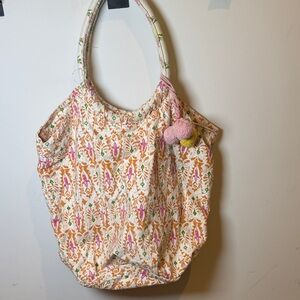 Rock Flower Paper Beach Tote